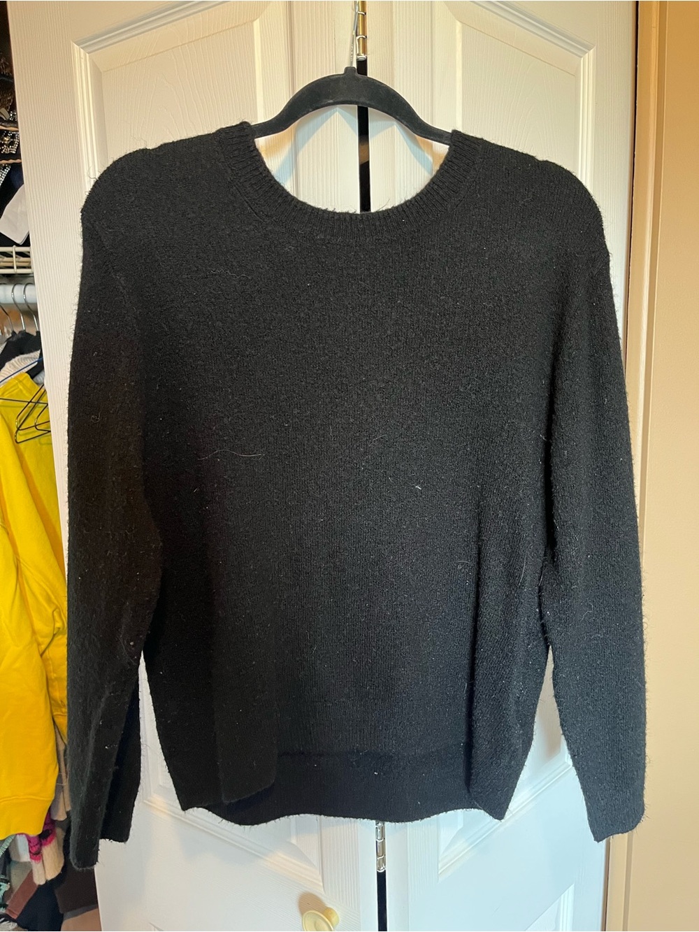 H&M Black Crewneck Sweater - Soft Lightweight Knit